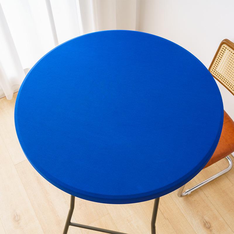 Solid Color Elastic Milk Silk Tablecloth for Outdoor Wedding Events