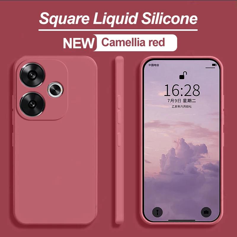 Poco F6 Hülle Luxus Original Flüssigsilikonhülle für Xiaomi Poco F6 Poco F 6 PocoF6 Pro F6Pro 5G Weiche Hüllen Stoßfeste Abdeckung