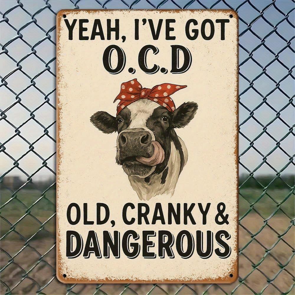 

Yeah, I ve Got OCD humorous metal sign, 12x8 inch. чистый