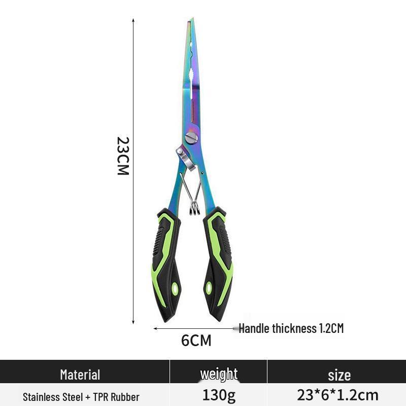 Premium Multi-functional Fishing Pliers with Straight & Flat Jaw - Hook Remover, Scissors, Fish Control