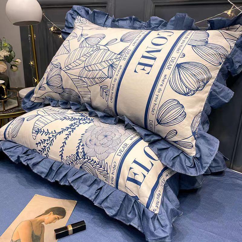 

Пара хлопковых наволочек 48*74см на все времена года 48x74cm