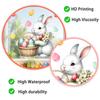 Easter Bunny Eggs Static Cling Window Stickers No Glue Removable for Bedroom Living Room Study Holiday Decor