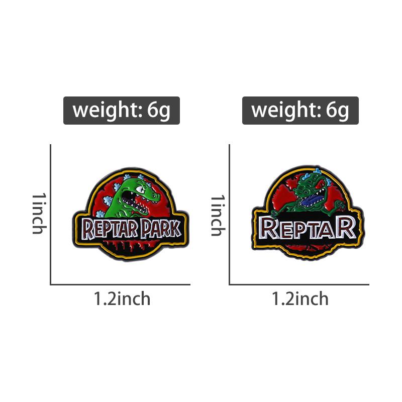 REPTAR PARK Enamel Pins Custom Dinosaur Movie Brooches Lapel Badges Clothes Animal Jewelry Gift for Friends