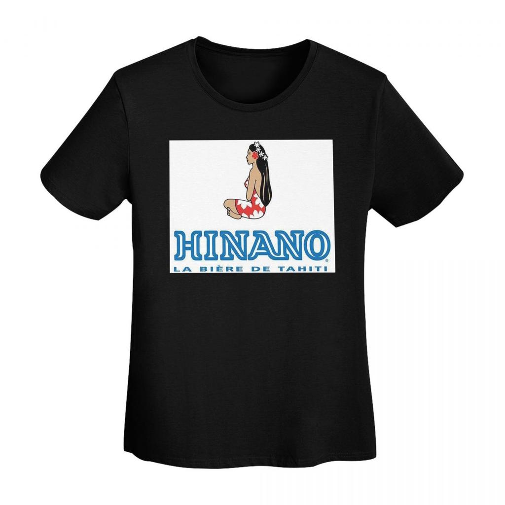 Hinano Tahiti TShirt Women Short Sleeve T Shirts Round Neck Streetwear Cotton Summer Tees Streetwear