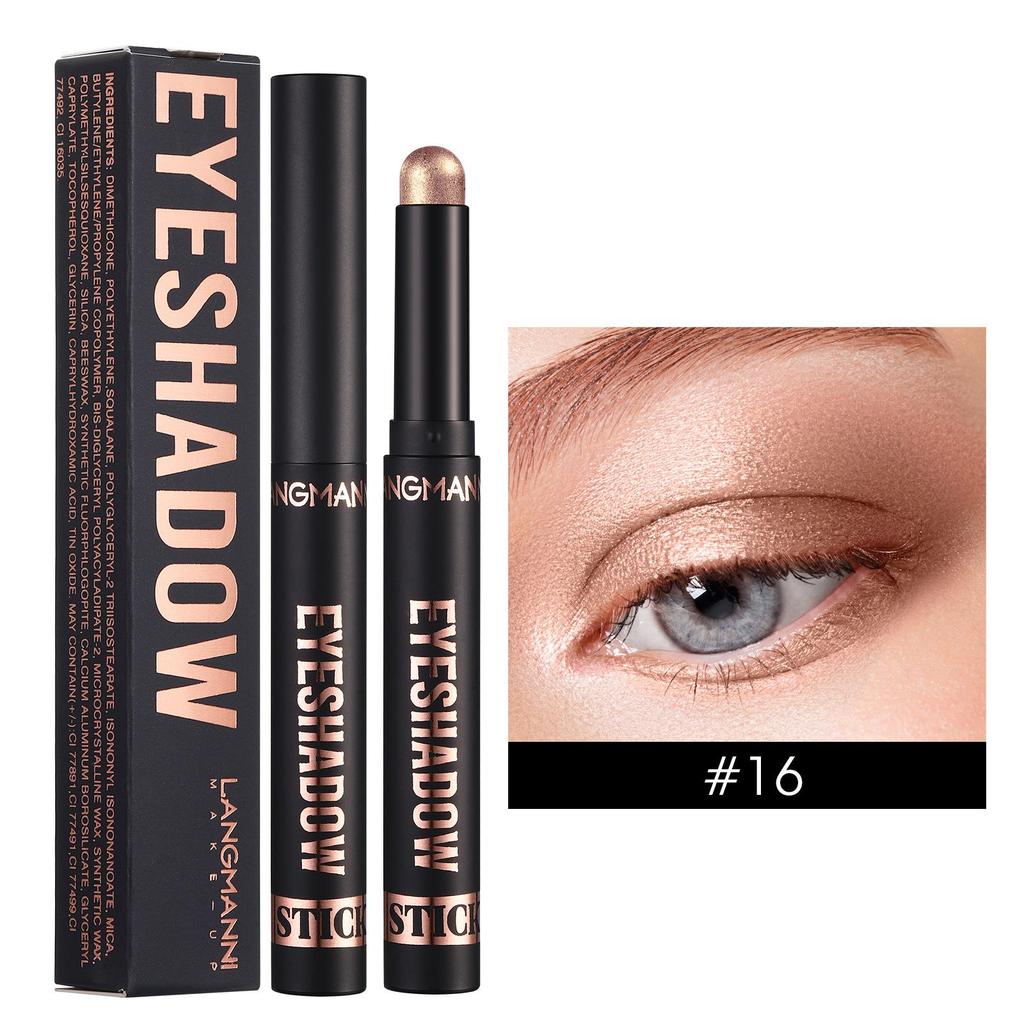 14 colori Shimmer Eye Shadow Stick Waterproof Long Lasting Glitter Eyeshadow Crayon Altamente Pigmentato Eye Makeup Eyeshadow Pencil Regalo per le donne