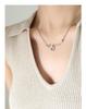 Celebrity-Inspired Gold-Plated Titanium Steel Necklace with Zircon Root-Shaped Pendant