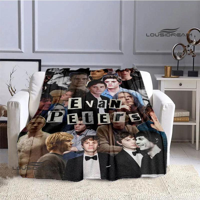3D Evan Peters Muster bedruckte Decke Mode hält warm schöne Decken weiche und bequeme Decke Geburtstagsgeschenke