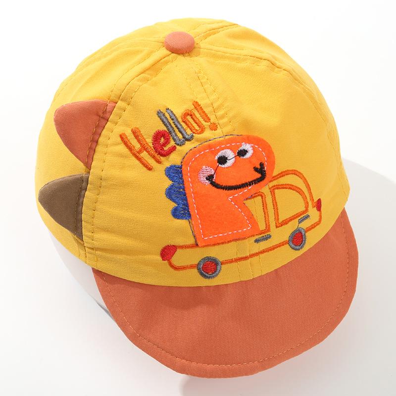 Children's Dinosaur Baseball Cap Boy Cartoon Embroidered Baseball Cap Cute Multi-color Girl Hat