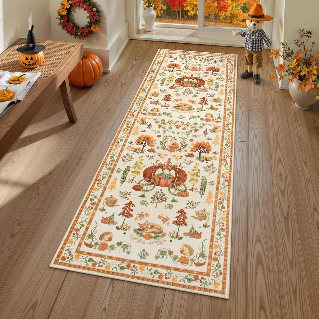 Christmas Holiday Decorative Door Mat Durable Stain Resistant Rug For Living Room Corridor Christmas Carpet Home Decor