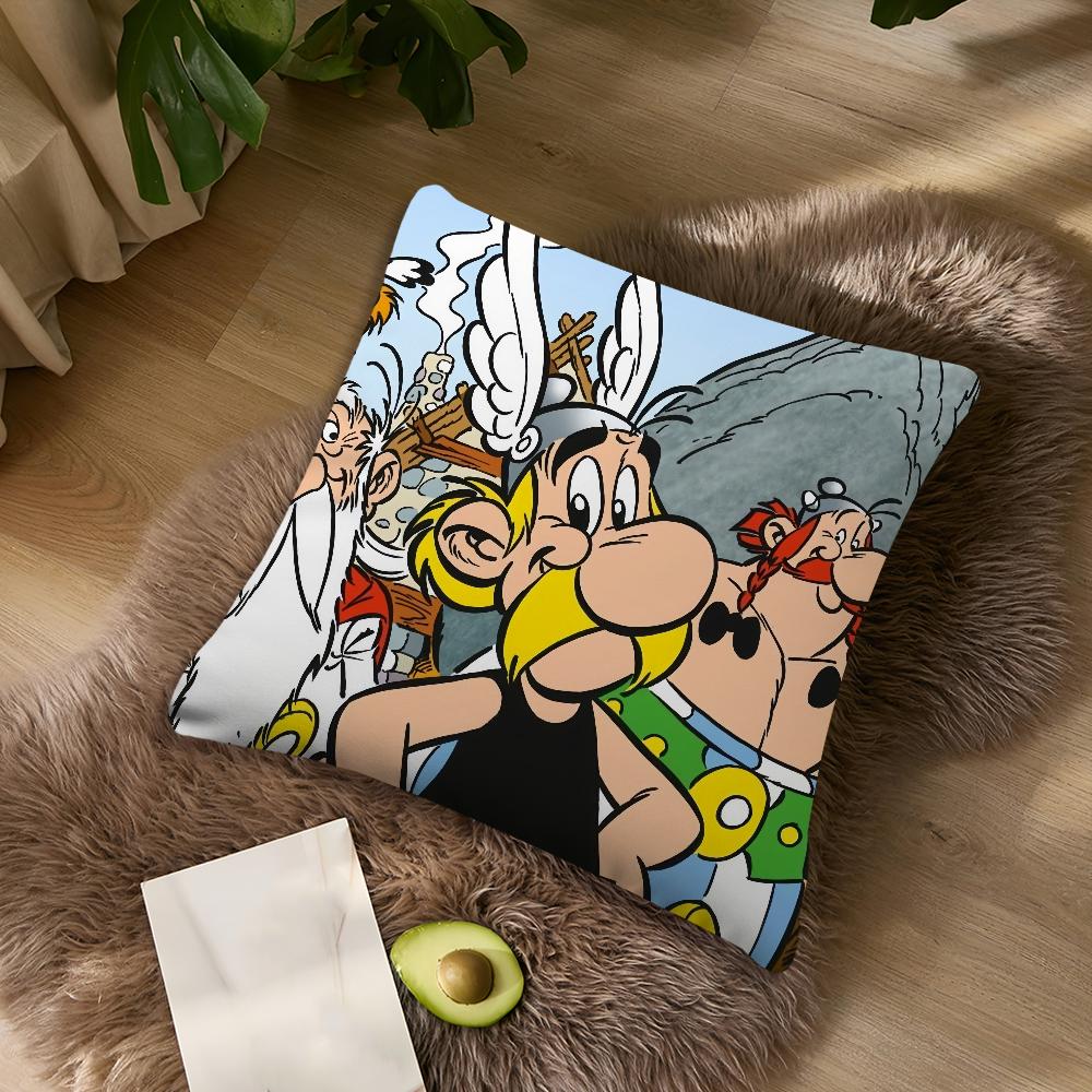 Cartoon A-Asterix And O-Obelix Adventure Comic For Bedroom Car Coffee Shop Room Soft and Living Room Sofa Decorative Pillow Case
