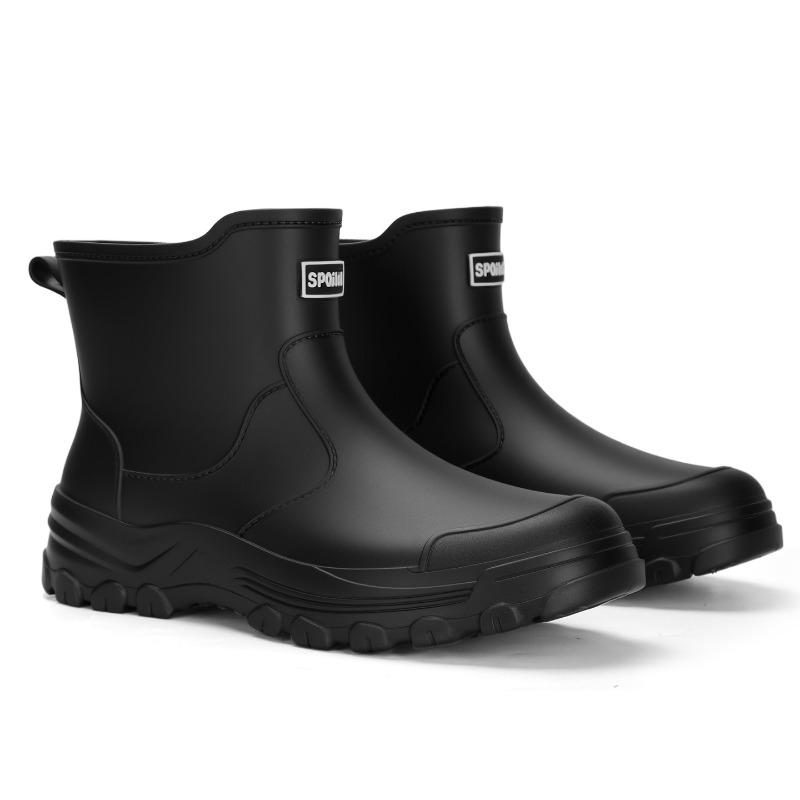 Non-slip Waterproof Short-tube Rain Boots Thickened Outdoor Fishing Rubber Boots Men