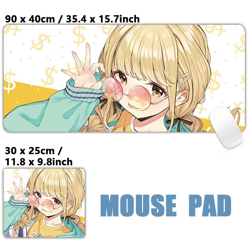 Gakuen Idolmaster Kotone Fujita XXL Large Mouse Pad Computer Laptop Nonslip Office Keyboard Desk Mat Gamer Mousepad 30x80x0.2cm