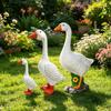 Porch Goose Resin Realistic Large All-Weather Goose Statue Lawn Garden Goose Statue for Garden Yard Farmhouse Pathway Driveway