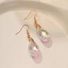 European and American Crystal Jewelry High-end Long Teardrop Earrings Fashionable Light Luxury Colorful Zircon Earrings
