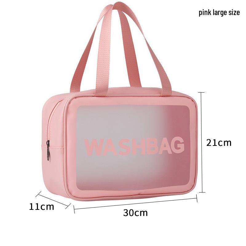 Transparent PVC Makeup Bag: Wet/Dry Separation, Large Capacity, PU Travel Cosmetic Organizer