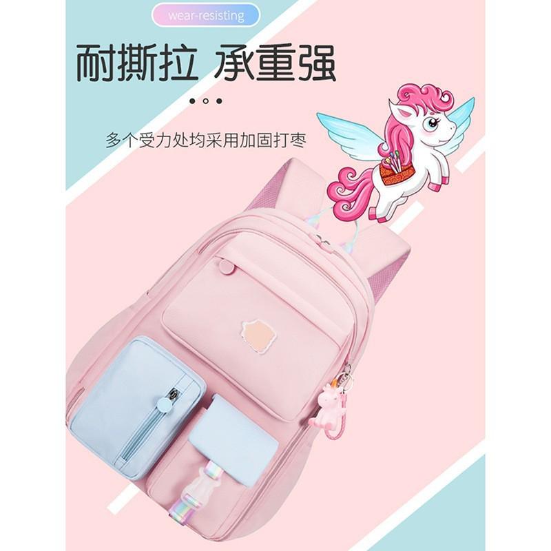 School Bag Female Backpack Primary School Junior High School Students Lightweight Burden Reduction Large Capacity Fifth And Sixth Grade Girl Backpack