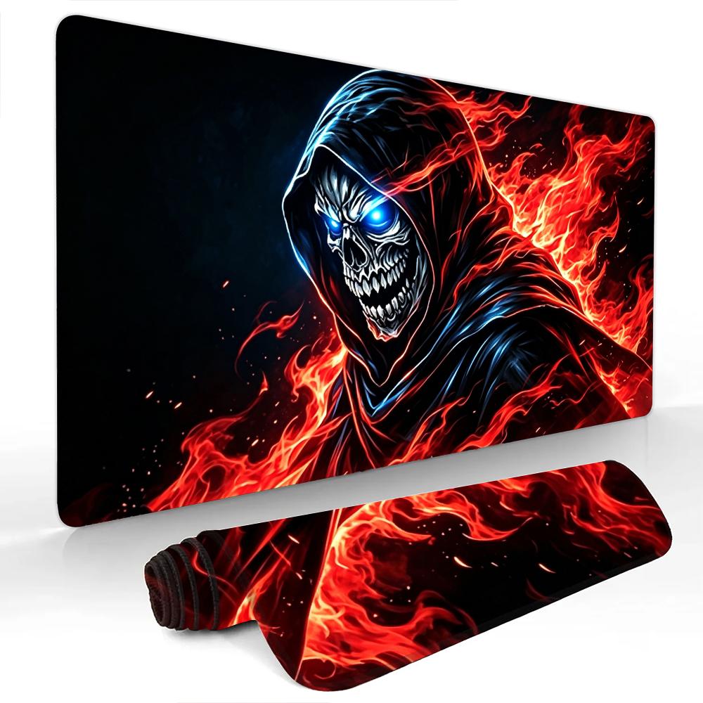 Dark Flame Skeleton Mouse Pad Large Computer Office Game Table Mats Rubber Antislip Xxl Mouse Mat Hdp Long Desk Pads Mauspad