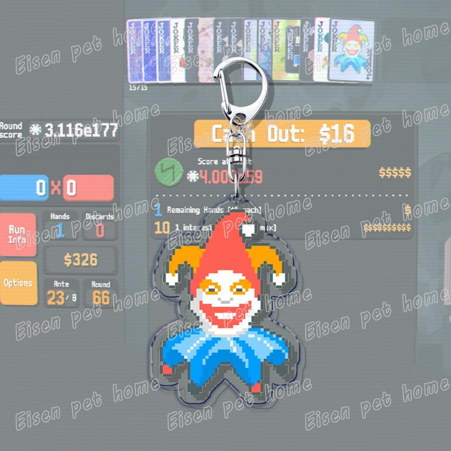 Video Game Balatro Sleutelhangers voor Accessoires Tas Poker Spel Sleutelhangers Sieraden Vrienden Rebirth Gaming Cadeaus gray