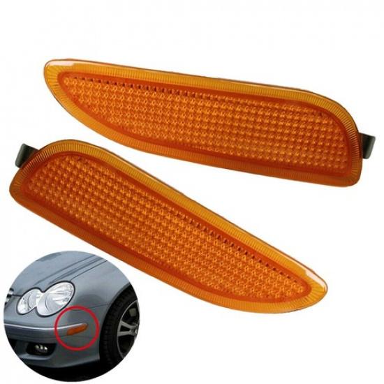 Pair Front Side Marker Light Left & Right For Mercedes CLK 320 350 500 55 63 AMG