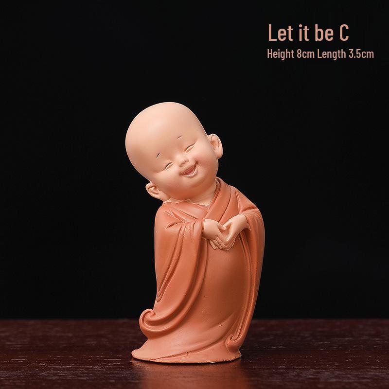 "Ping An Zen Monk Car Interior Decoration - Stylish Buddhist Ornament for Men"