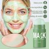 OUHOE Green Tea Mask Stick Acne Blackheads Acne Facial Cleansing Firming Pore Smear Mask Mud