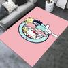 Office Rug Hello Kitty, Friends Anti-Slip Rug, Machine Washable for Living Room, Bedroom, Office, Multiple Sizes, Bedroom Mat, Decorative Mat, Durable