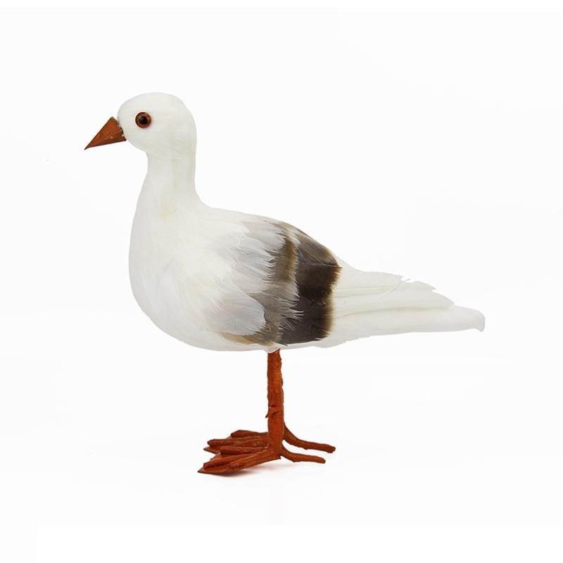 Artificial Feathered Beach Crafts Party Bird Decoration for Desk, Simulation Seagull Home Garden Decoration Artificial Feathered