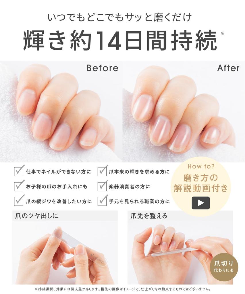 VITOMS Nail File Sponge File for Even Nail and Nail Nail Gift (Includes Polishing) - File, Polishing, File, Glass, Polishing, Shining, Care, Round,