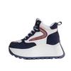 Thick-soled Heightening Women's Autumn New Versatile Sports Shoes Soft Leather Breathable Casual High-top Women's Shoes