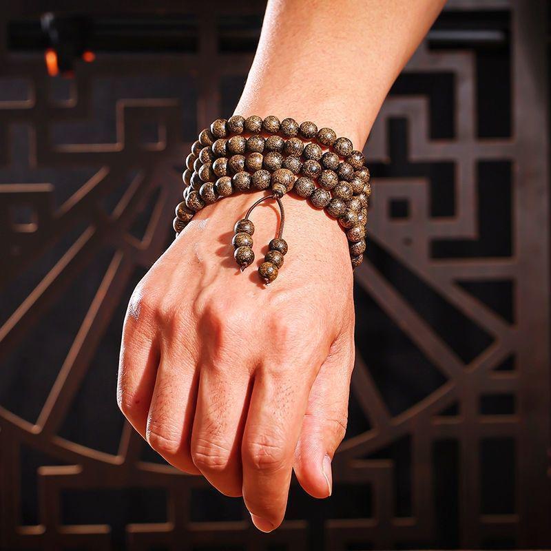 Authentic Agarwood & Sandalwood Buddhist Beads Bracelet for Men & Women - True Natural Old Material Collection