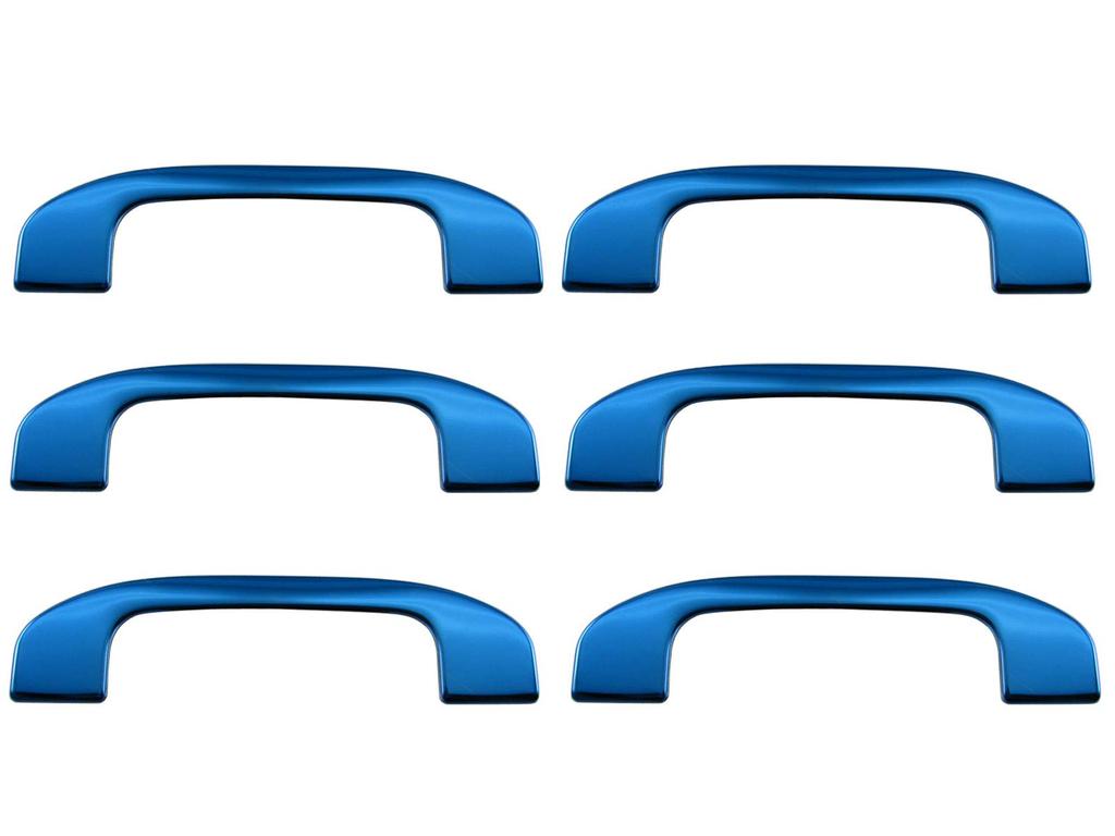 BRIGHTZ Serena C27 Stainless Steel Plated Assist Grip 6 Blue Compatible with and C27 Covers, Pieces, [INT-GRIP-011-6PC] C27, GC27, GFC27, GFNC27,