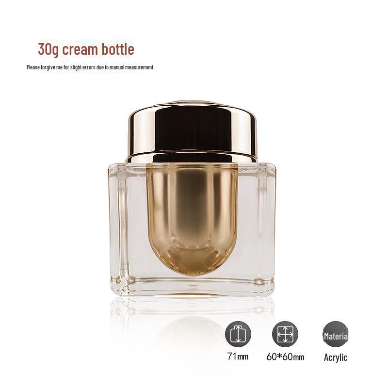 Diamond Square Acrylic Spray Bottle - Gold High-End Cosmetic Container