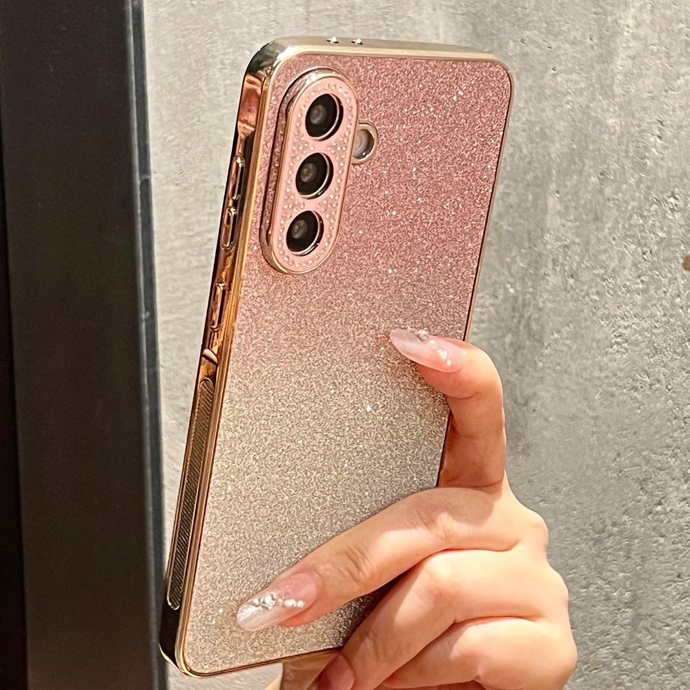 Luxury Glitter Gradient Color Cover For Samsung Galaxy S26 Ultra S24 S25 FE S23 Plus A57 A17 A37 A56 Diamond Camera Protect Case