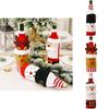 Festive Creative And Christmas Wine Bottle Cover Featuring Adorable Knitted Design Snowman