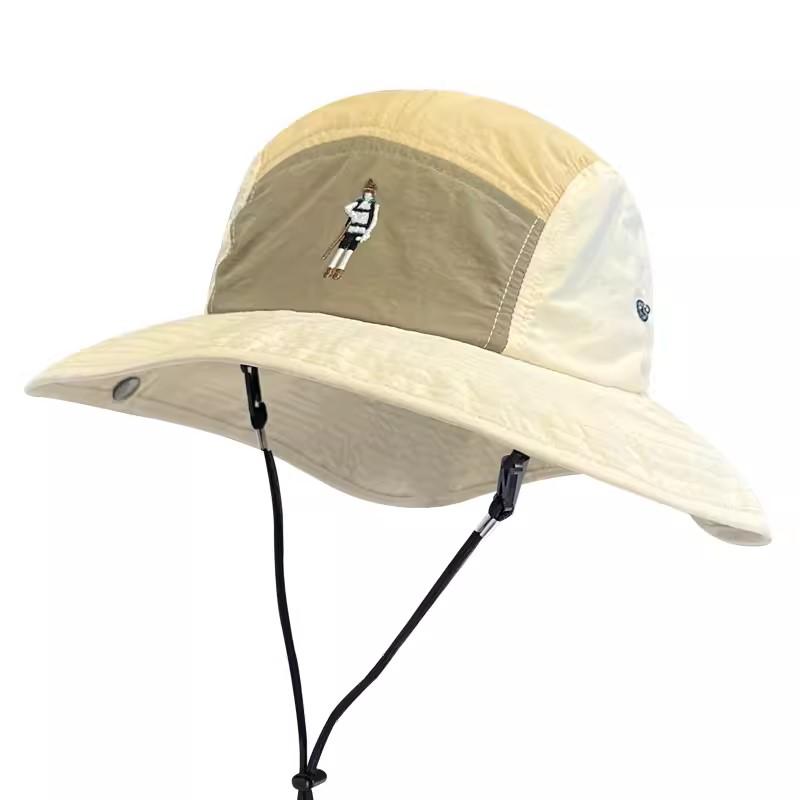 Wasserdichter Schnelltrocknender Fischerhut für Herren Damen Sommer Sonnenschutz Angeln Kletterhut Große Krempe Tragbar Outdoor Leicht