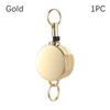 Key Ring ID Lanyard Keychain Belt Metal Badge Holder Retractable ID Card Badge Reel Chrome Work Card Keychain