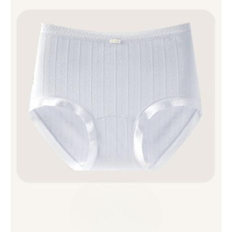 Women's Summer Jacquard Cotton Non Scratch 10A Antibacterial Extended Crotch Waist Triangle Briefs