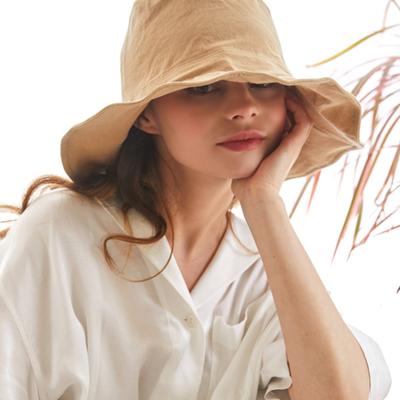 SLEEPYSLIP [unisex]MOOD LINEN BEIGE BUCKET HAT