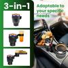 Car Cup Holder Tray, Extra Large Car Cup Holder Expander With 360° Rotation Fit Most Big Cup Detachable 3 In 1 Car Trays For Eating, Phone & Snack