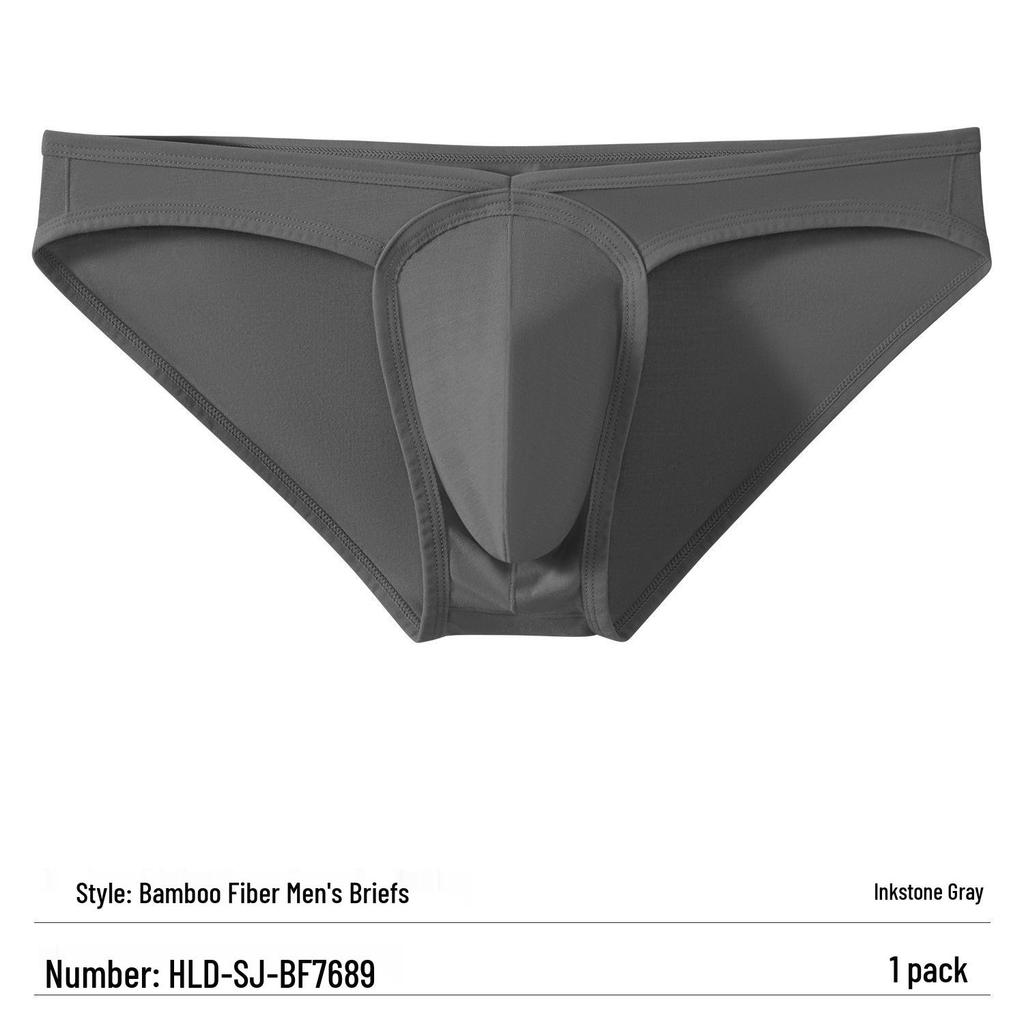 Men's Low-Rise Bamboo Triangle Underwear - Breathable, Skin-Friendly, All-Season Sportswear