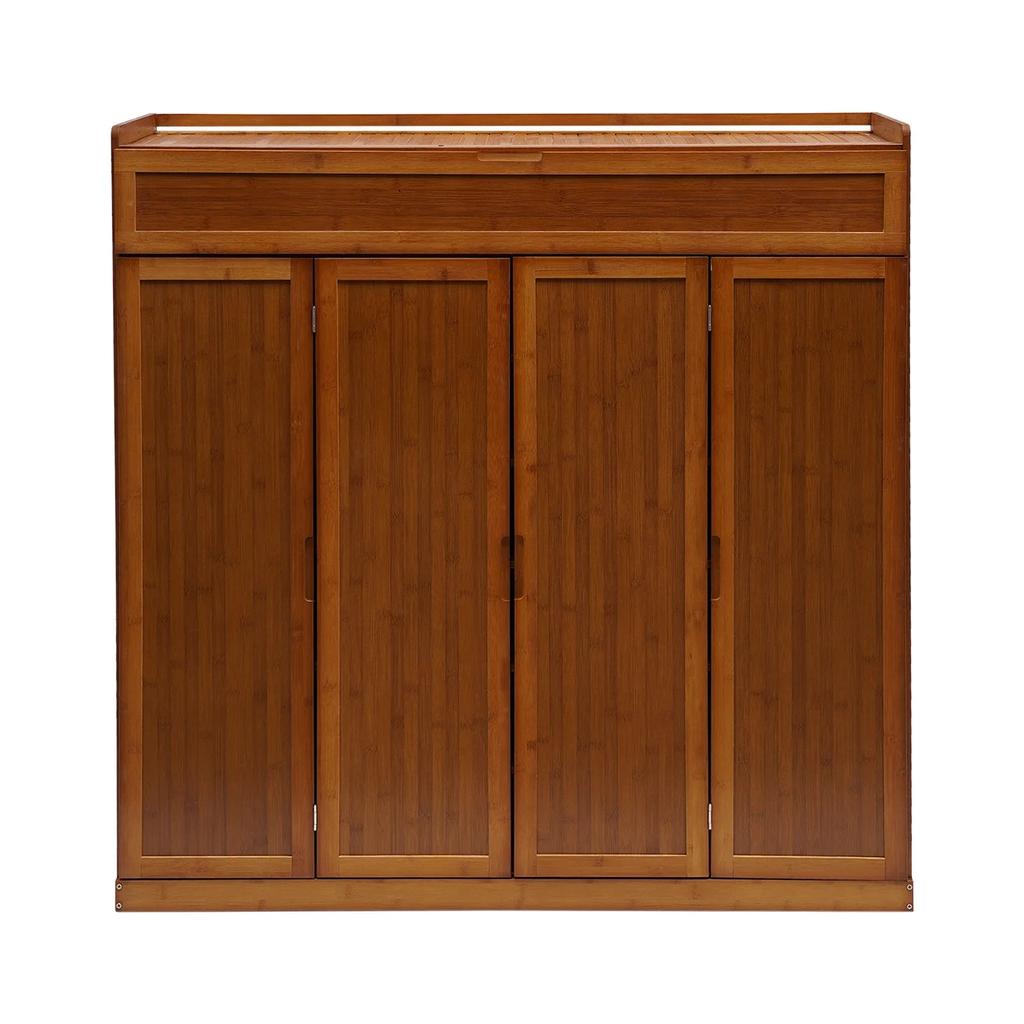 Modern 7-Tier Bamboo Shoe Storage Cabinet Boots Freestanding Shoes Rack Organizer for Entryway Hallway Living Room