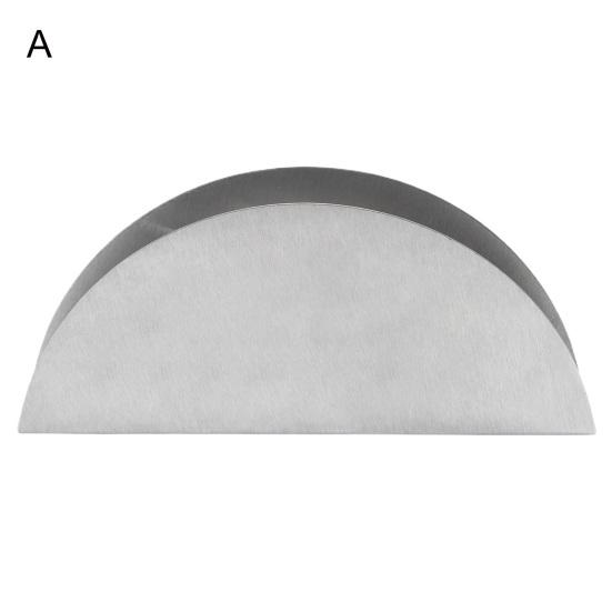 Yousheng Halbkreis-Taschentuchhalter mit Hohlmuster, robuster Edelstahl, Esstisch, Papierhandtuch, Serviettenclip-Spender, Organizer, Haushaltsbedarf