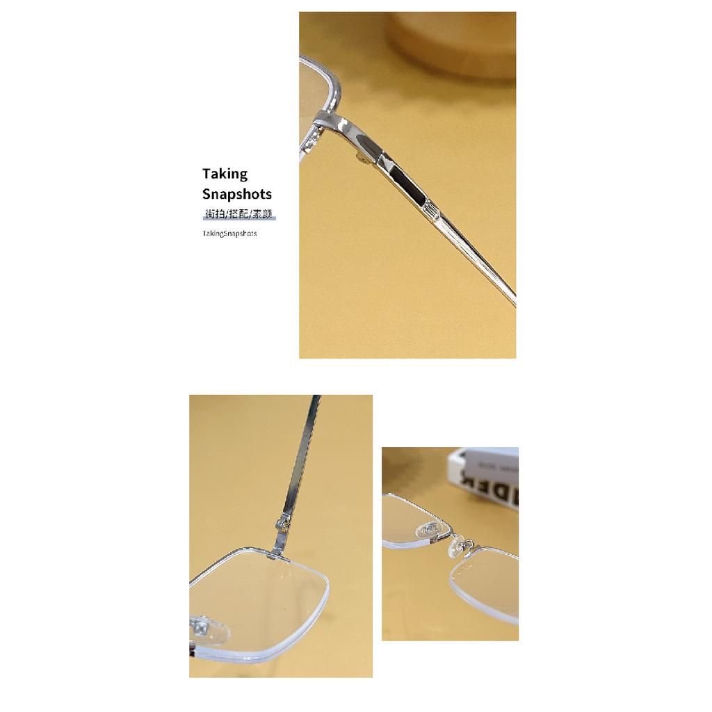 New Anti-blue Light Reading Glasses for Men and Women, Korean-style Half-frame Business Eyeglass Frames, Ultra-light High-definition Glasses for