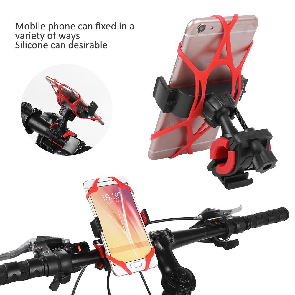 Universal Bike Mobile Phone Bracket Red Silicone Mountain Bicycle GPS Navigator Stand Cycling
