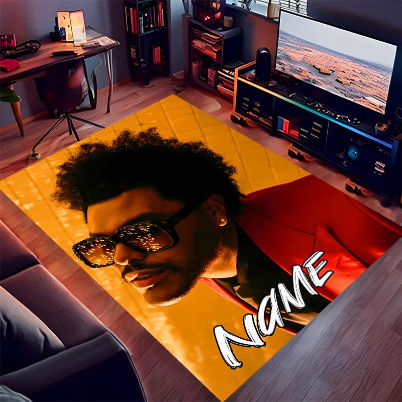 Custom Personalization The Weeknd Print Area Rug - Soft, Washable Non-Slip Indoor Mat,Living Room,Home&Office Decorative Rug