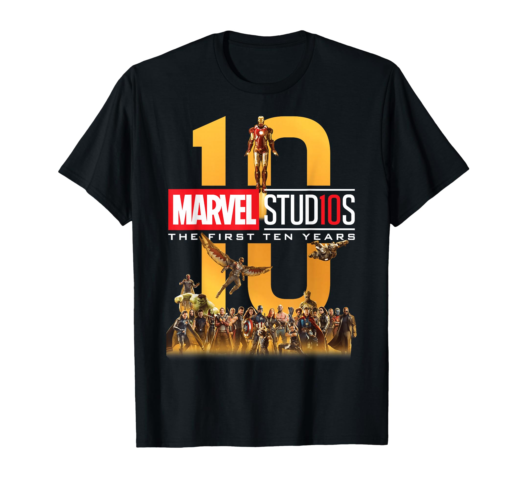 Marvel Studios First Ten Years Full Cast Graphic T-Shirt чёрный