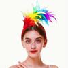 Colorful Feather Headband Headdress Prom Decoration Headband Party Dance Stage Performance Festival Carnival Accessories