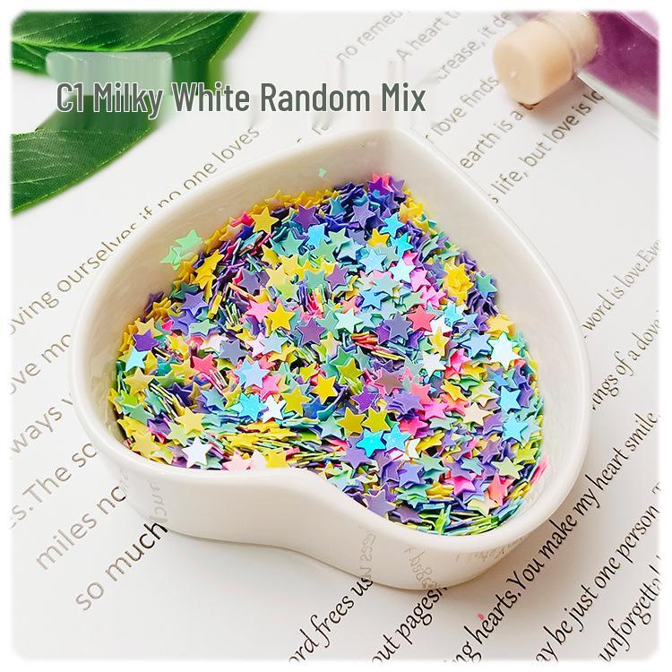 

Пайетки Yaleduo 5 мм Макарон Звезда для DIY аксессуаров для волос 20g per pack