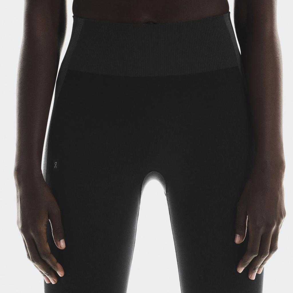 On Studio Knit Tights Simple Comfortable Casual Fashi Skin-Friendly Knitted Sports Pants Women bottoms Black Eclipse-Black 1WF10350106