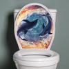 1pc Dolphin Home Bedroom Bathroom Toilet Sticker Decoration Beautification Self-adhesive Wallpaper Home Accessories